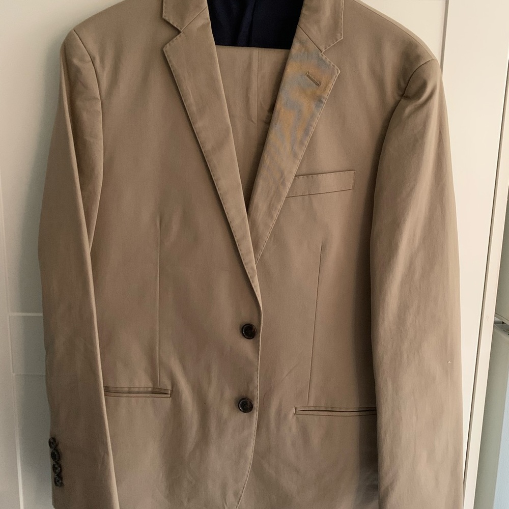 JCrew Ludlow Cotton Suit in Khaki 40S / 35waist EUC